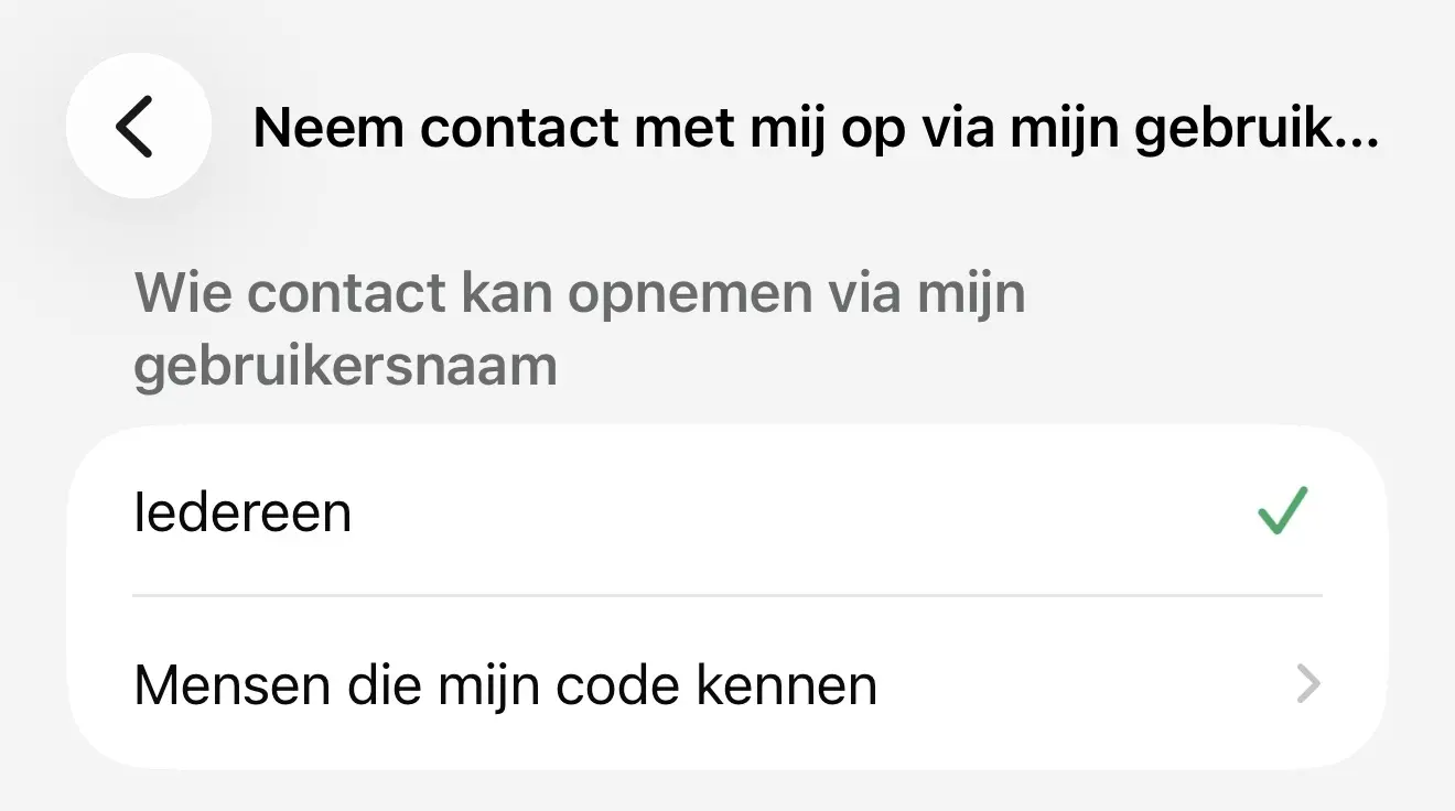 Gebruikersnaam privacy