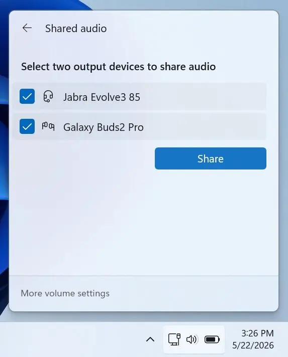 Windows 11 audio delen