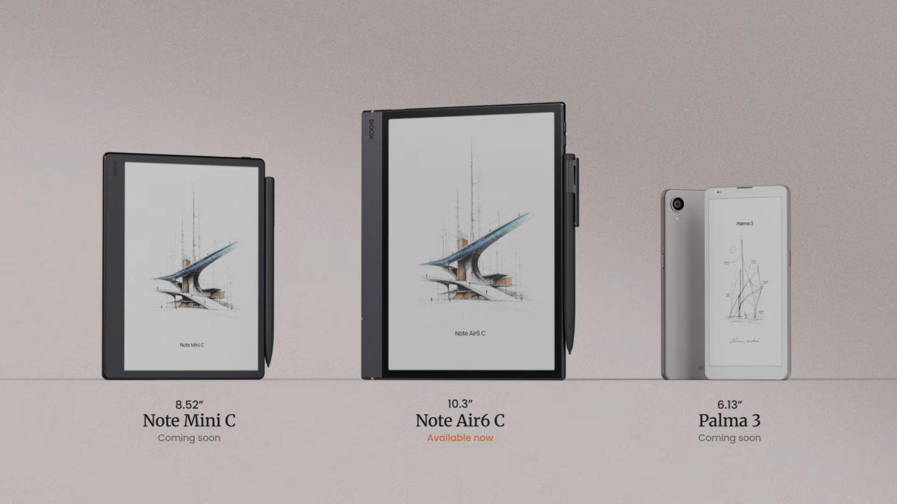 Boox Note Mini C, Note Air6 C en Palma 3