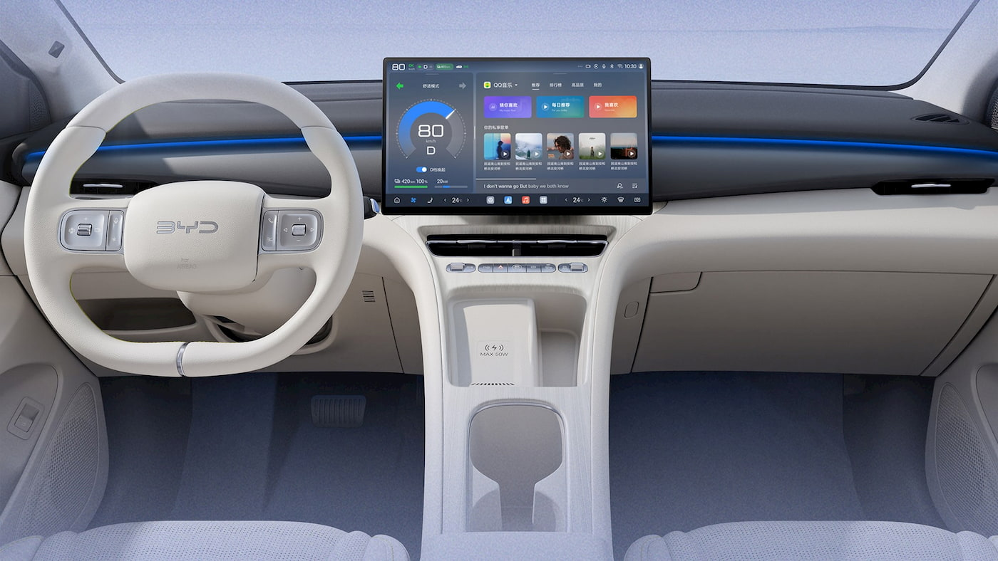 BYD Seagull EV tweede generatie cockpit