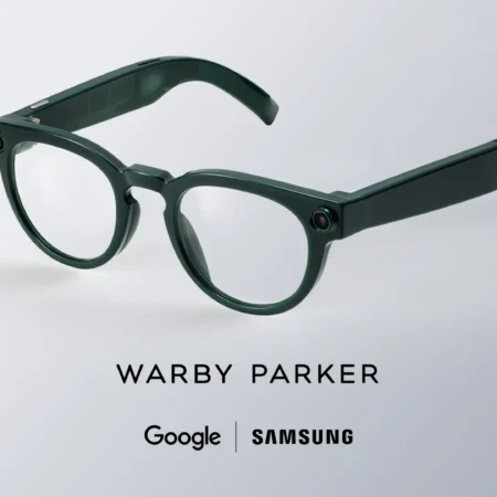 Samsung/Google Android XR-bril van Warby Parker